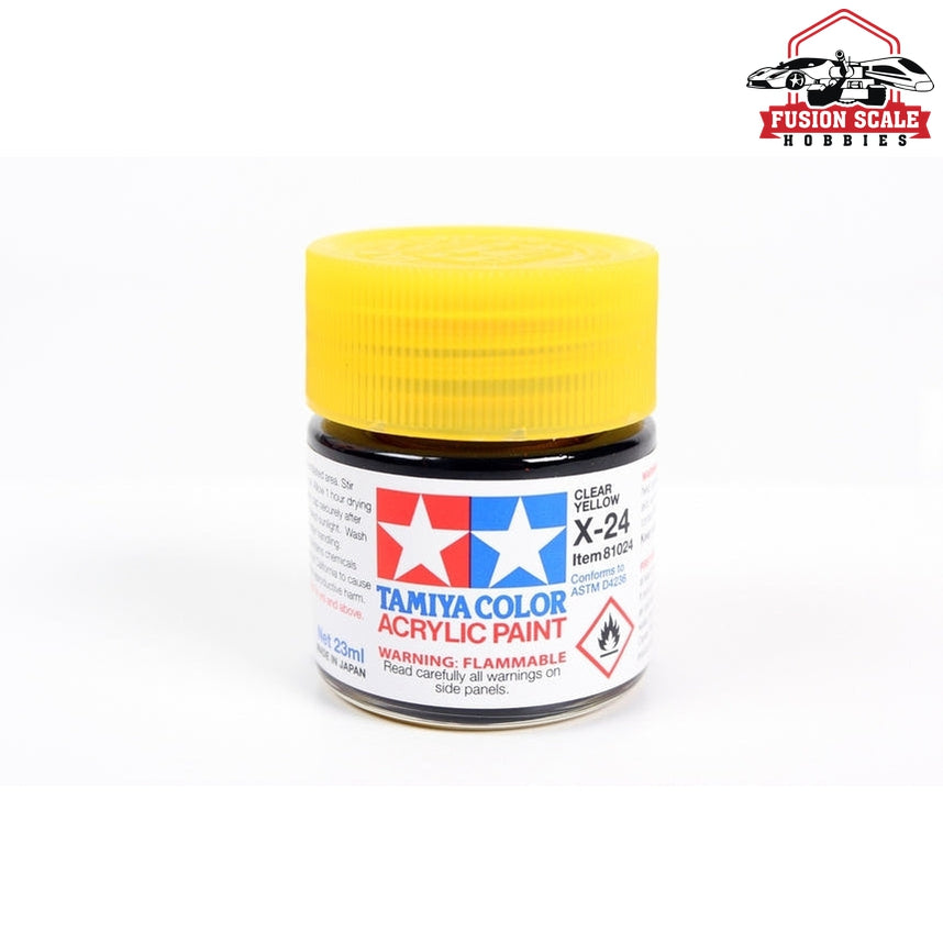 Tamiya Acrylic X-24 Clear Yellow 23ml Bottle — exact product reference