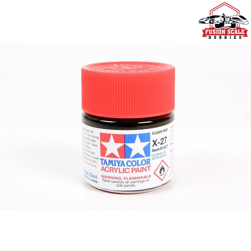 Tamiya Acrylic X-27 Clear Red 23ml Bottle TAM81027 — exact product reference