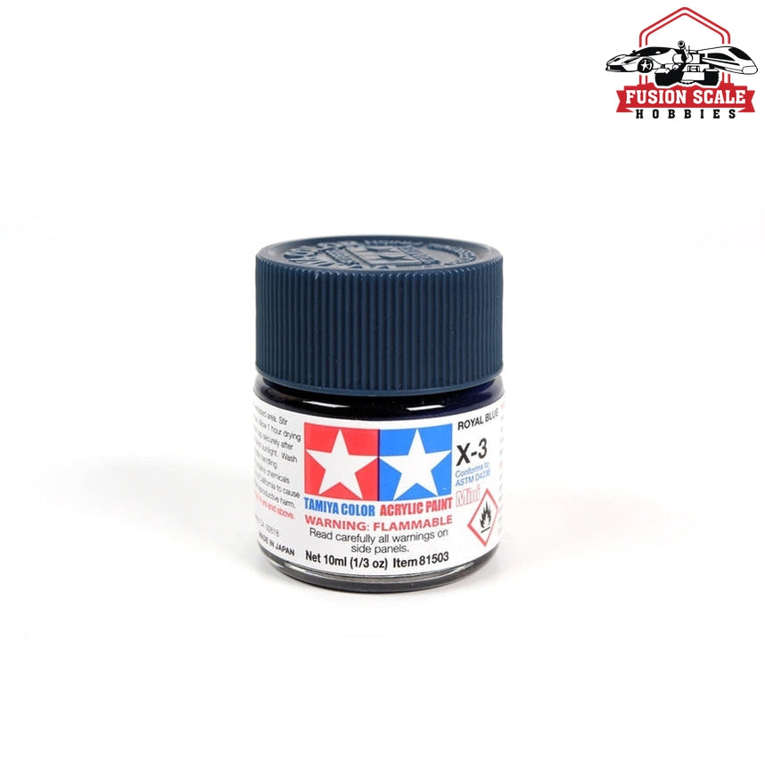 Tamiya Acrylic X-3 Royal Blue 10ml Bottle — exact product reference