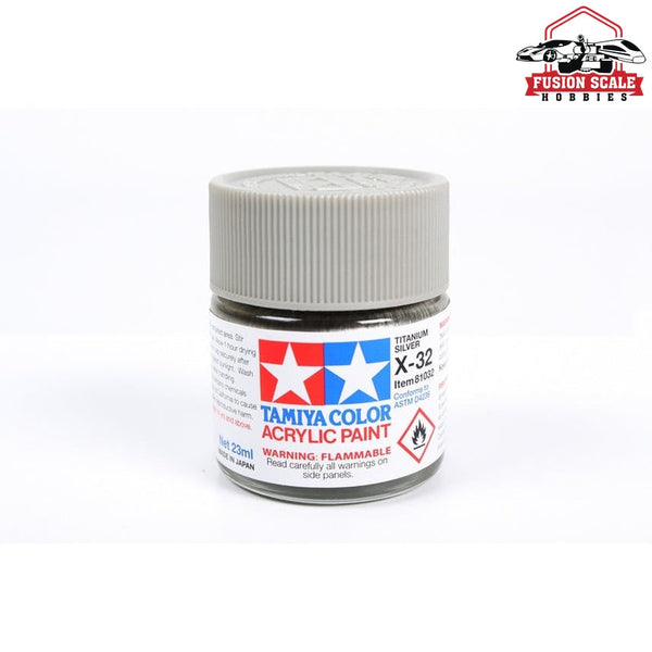 Tamiya Acrylic X-32 Titanium Silver 23ml Bottle — exact product reference