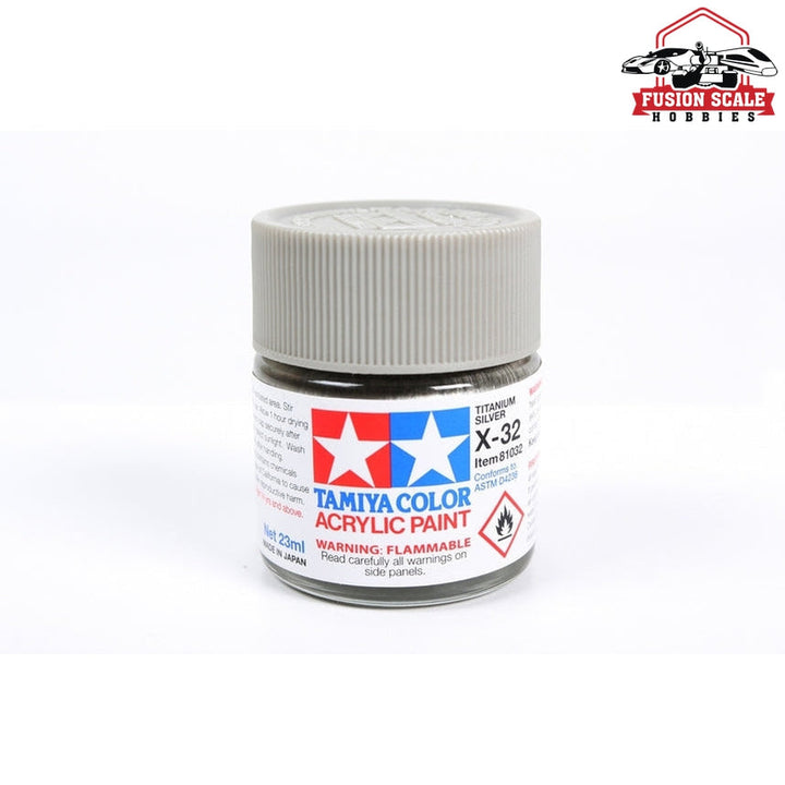 Tamiya Acrylic X-32 Titanium Silver 23ml Bottle — exact product reference