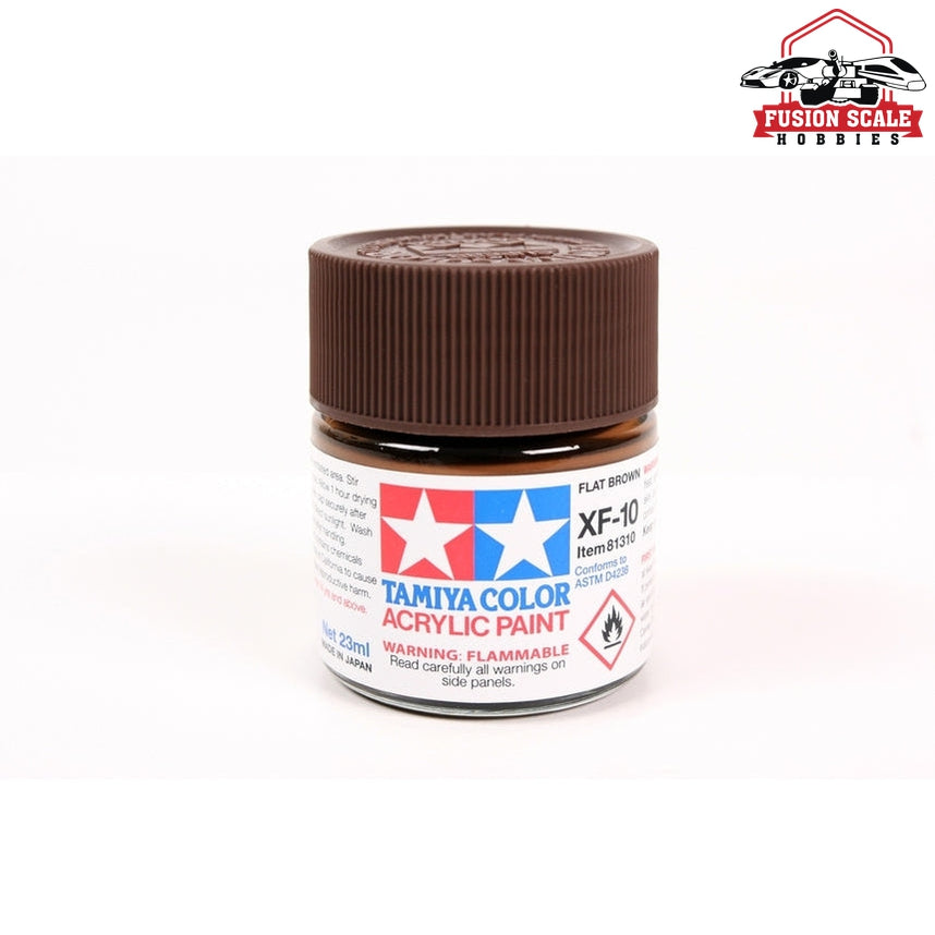 Tamiya Acrylic XF-10 Flat Brown 23ml Bottle — exact product reference