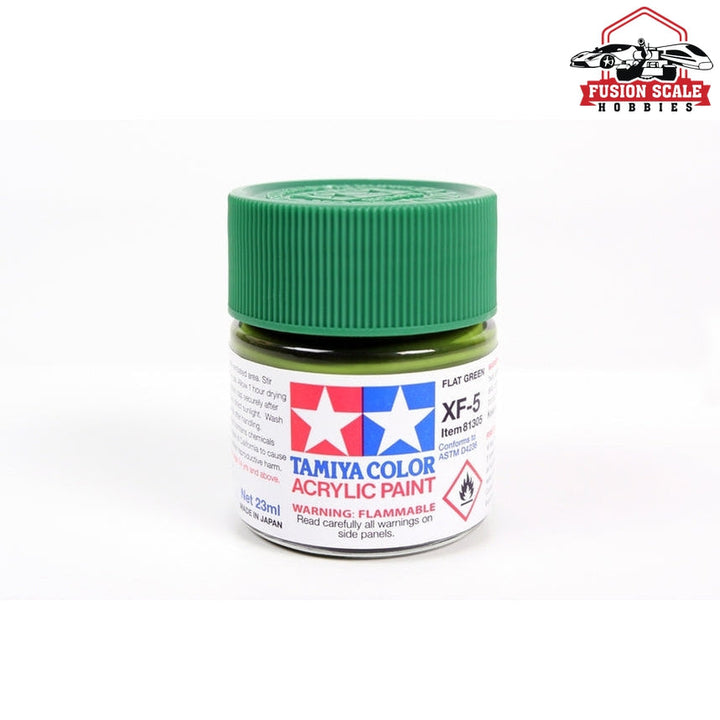 Tamiya Acrylic XF-5 Flat Green 23 mL – TAM81305 — exact Tamiya product photo