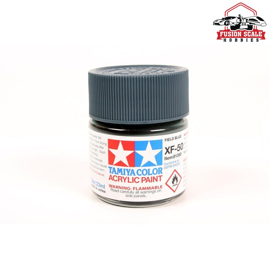 Tamiya Acrylic XF-50 Field Blue 23 mL – TAM81350 — exact Tamiya product photo