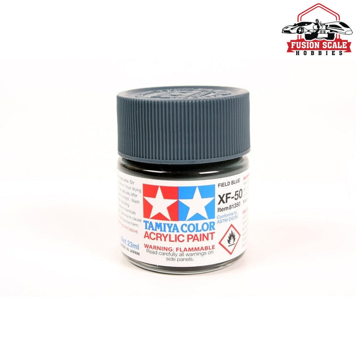 Tamiya Acrylic XF-50 Field Blue 23 mL – TAM81350 — exact Tamiya product photo