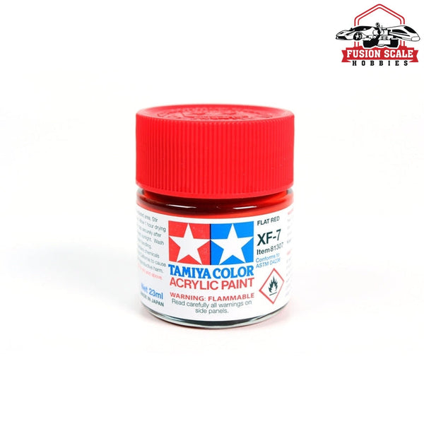 Tamiya Acrylic XF-7 Flat Red 23 mL – TAM81307 — exact Tamiya product photo