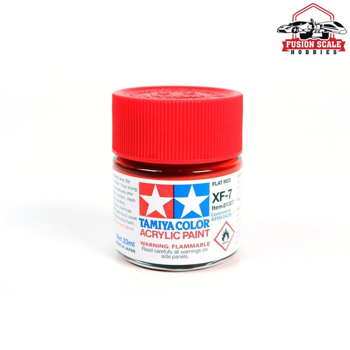 Tamiya Acrylic XF-7 Flat Red 23 mL – TAM81307 — exact Tamiya product photo