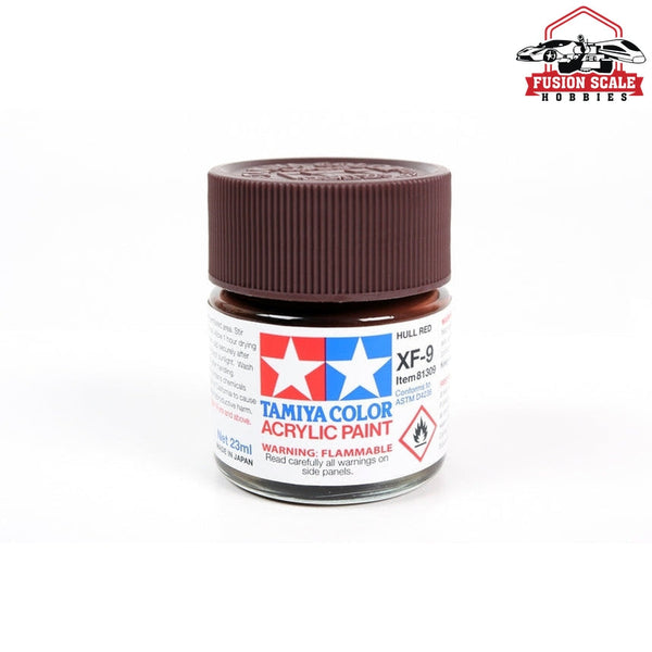 Tamiya Acrylic XF-9 Hull Red 23 mL – TAM81309 — exact Tamiya product photo