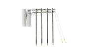 Woodland Scenics US2266 actual four poles, line spool and guy wires