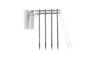 Woodland Scenics US2266 actual four poles, line spool and guy wires