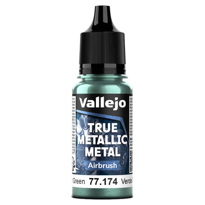 Vallejo 77.174 True Metallic Metal Airbrush Dusken Green, 18 ml