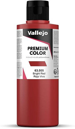 Vallejo Premium Color 63.005 Bright Red 200 ml paint bottle