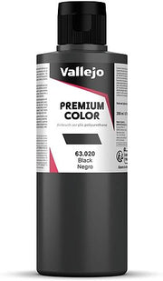 Vallejo Premium Color 63.020 Black 200 ml paint bottle