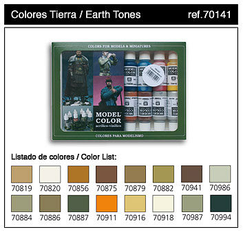 Vallejo EARTH TONES (16) (VLJ70141)