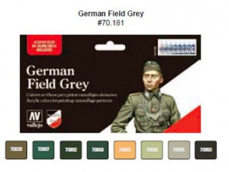 Vallejo GER FIELD GREY UNIFORM(8) (VLJ70181)