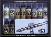 Vallejo 71.168 Camouflage Model Air Colors with Ultra airbrush set