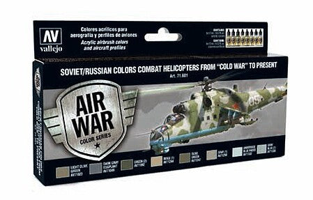 Vallejo Model Air Soviet/Russian Combat Helicopter Paint Set – 71.601 product image