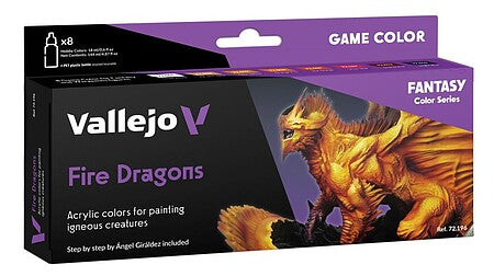 Vallejo 72.196 Fire Dragons eight-color acrylic paint set box