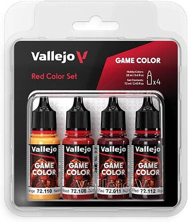 Vallejo 72.377 Game Color Red Paint Set, 4 Colors product view
