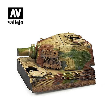 Vallejo King Tiger Section Diorama Base SC011 — painted example