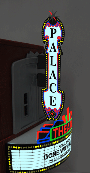 Miller Engineering Theater Combo Sign (Lg) — exact product reference