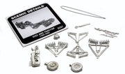Woodland Scenics D207 actual unpainted metal kit parts and labeled instructions