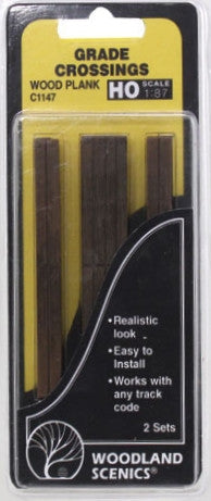Woodland Scenics HO C1147 Wood Grade Crossing (2) — exact product view