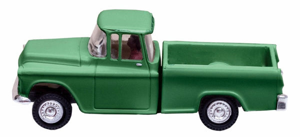 Woodland Scenics HO JP5590 Just Plug Illuminated Vehicle, Green Pickup — exact product view