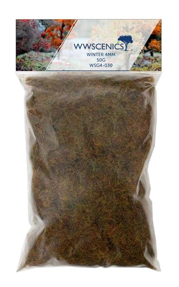 WWScenics 4mm Winter Static Grass 50g Refill — exact WWScenics product image