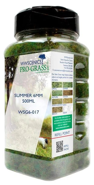 WWScenics 6mm Summer Static Grass 500ml Canister — exact WWScenics product image