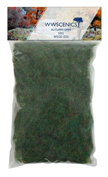 WWScenics 6mm Autumn Static Grass 50g Refill — exact WWScenics product image
