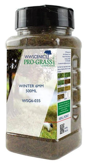 WWScenics 6mm Winter Static Grass 500ml Canister — exact WWScenics product image