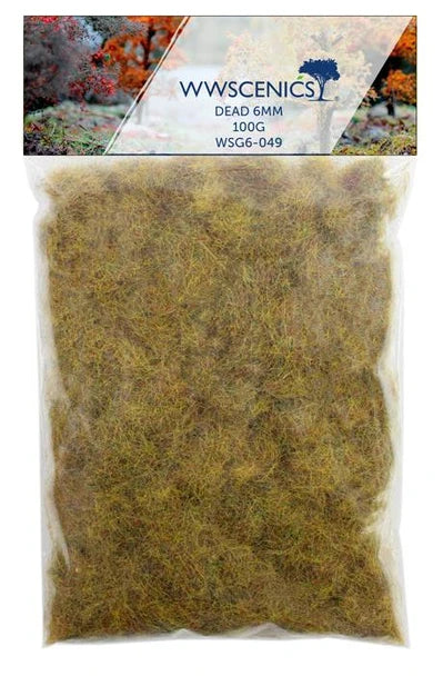 WWScenics 6mm Dead Static Grass 100g Refill — exact WWScenics product image