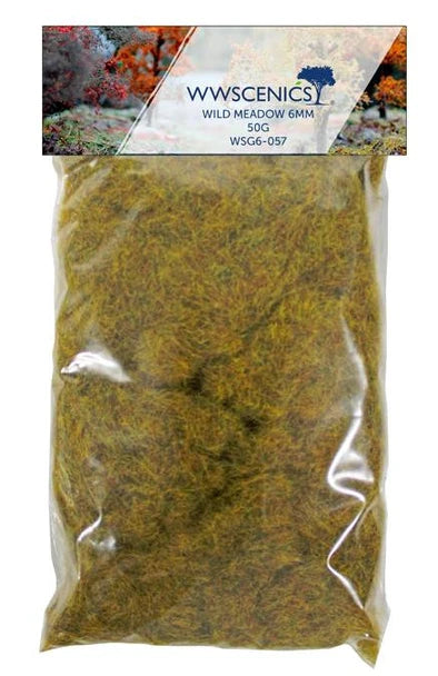 WWScenics 6mm Wild Meadow Static Grass 50g Refill — exact WWScenics product image