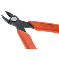 Angled view of Xuron 2175 open cutting jaws and orange grip