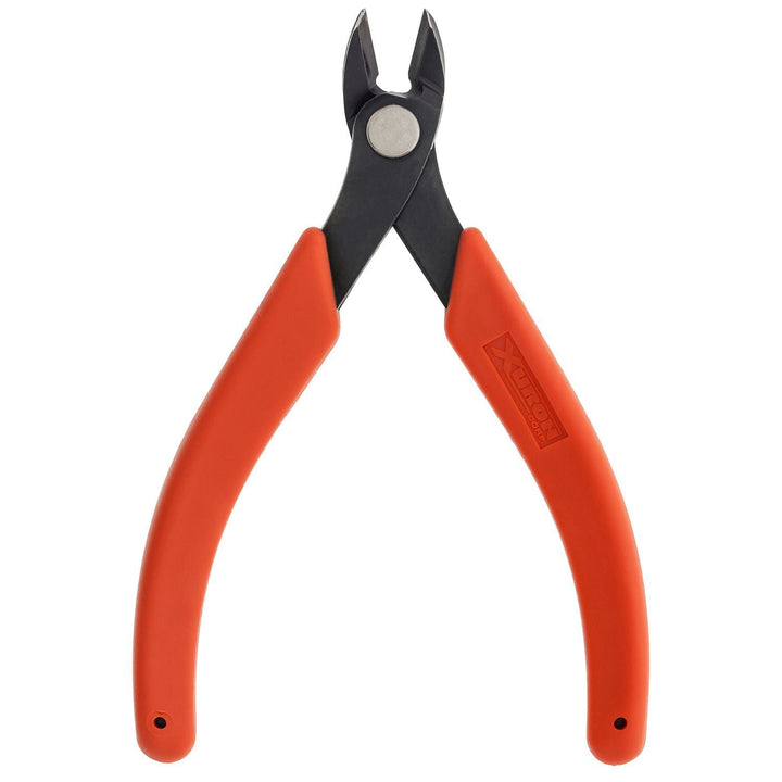 Xuron 2175B track cutter with orange handles and open jaws
