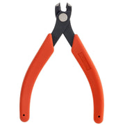 Xuron 2175M vertical track cutter with orange handles and open jaws