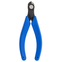 Xuron 2193 blue-handled hard wire cutter with jaws closed