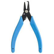 Xuron 496 blue-handled split ring pliers with jaws open