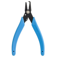Xuron 496 blue-handled split ring pliers with jaws open