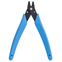 Xuron 691 double flush cutter with open jaws and blue handles