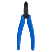 Xuron 9100 standard blue-handled flush cutter with closed jaws