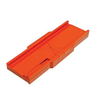 Zona 35-250 orange plastic mini miter box with thin saw-guide slots