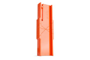 Top view of Zona 35-250 mini miter box showing its channel and angle guides