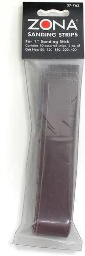 Zona 37-762 assorted sanding strips in the labeled ten-strip package