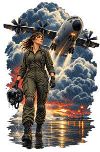 Vintage Aviation Pin-Up T-Shirt – Edition 30 artwork close-up