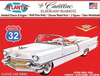 Atlantis 1956 Cadillac Eldorado Biarritz model kit example for the Muncle Mikes Atlantis Model Kit Club; exact subscription selection varies.