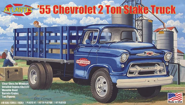 Atlantis 1955 Chevrolet 2-ton stake truck 1:48 model kit