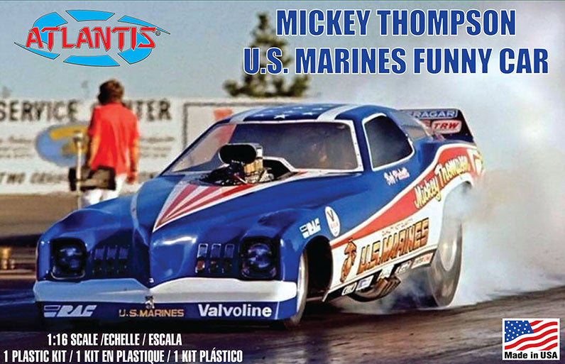 Atlantis Mickey Thompson U.S. Marines Funny Car 1:16 model kit