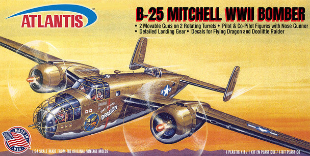 Atlantis B-25 Mitchell Flying Dragon 1:64 model kit